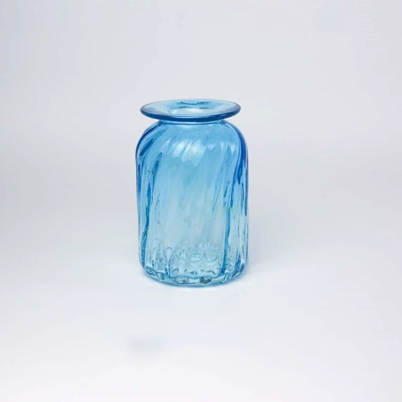 گلدان شیشه رنگی طرح ساحل